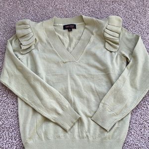Never worn! Ruffle shoulder sweater